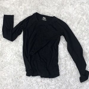 justice black long sleeve shirt
